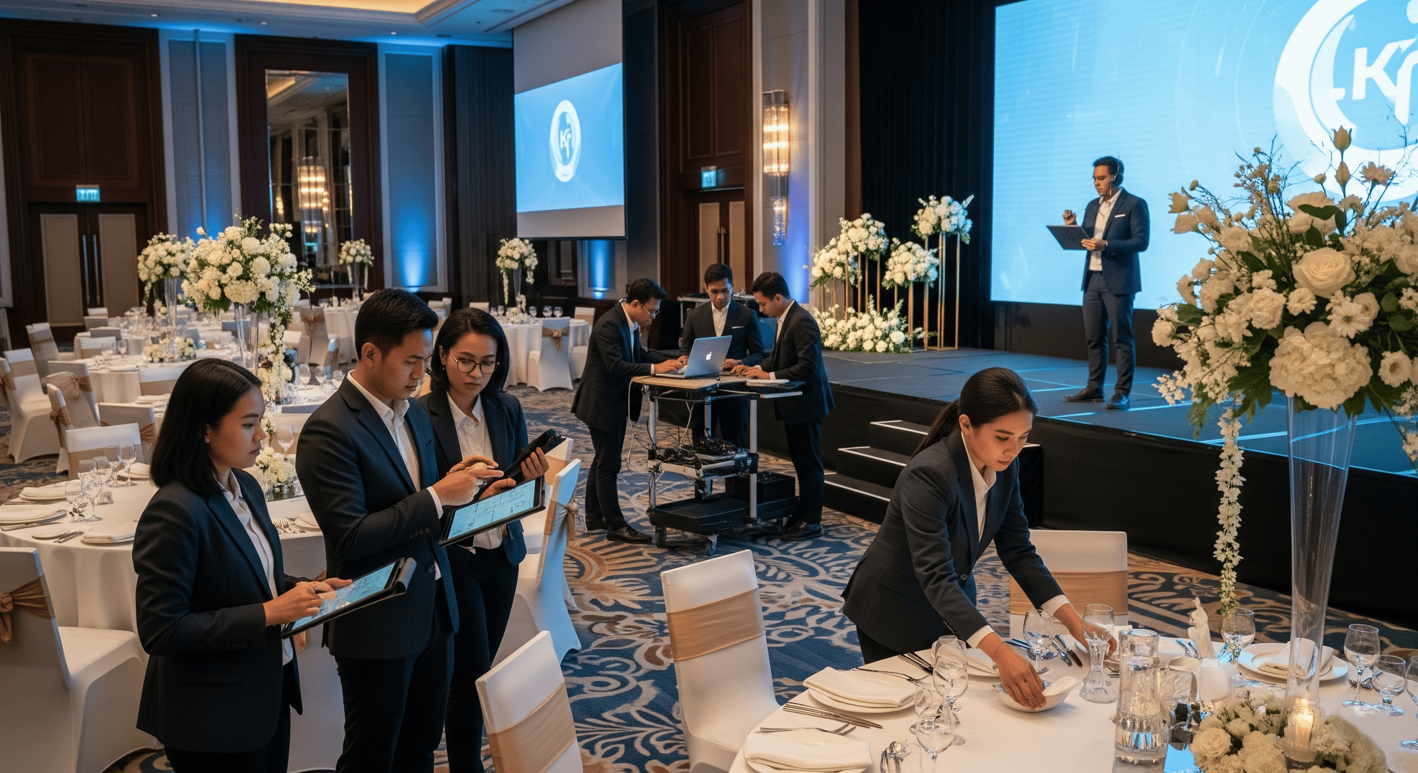 Ultra-realistic image of a large event stage